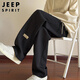 JEEP SPIRIT Jeep pants men's casual pants men's autumn and winter loose straight sportswear trousers black 2XL