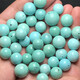 DRJEFUN1517M MM High Porcelain Blue Turquoise cuentas redonda de una sola redonda de cuentas sueltas de jade antiguo Material de la clavícula Supuesto Soporte Identificación Gray-Blue