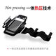 He Jiagong running mobile phone bag, arm bag, sports and fitness bag equipment, arm arm sleeve, arm wrist bag, hanging wrist strap, mobile phone case, extra-large headphone model, black, suitable for 7 points and 3 inches and above