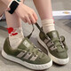 Adidas (adidas) Chaussures de trèfle Chaussures pour hommes chaussures de femme Summer Nouvelles baskets basses légères chaussures décontractées respirantes IE9863 IE9864 OLIVE GREEN / GREY 36