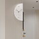 Psyche 2025 New Modern Simple Living Room Corner Double-Sided Wall Clock Home Silent Corner Clock Restaurant Clock Wall Wall Large + Voice Control Lamp + Swing Qiancheng Mobai