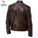 Woodpecker (TUCANO) 2026 Men's Leather Jacket Men's Teen Stand Collar Punk Men's Motorcycle Leather Jacket Plus Brown M