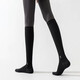 St. Xian pressure calf socks for women in spring and autumn, non-slip, professional fitness, long-tube muscle compression socks, thin leg skipping socks, black, 34-41 yards/1 pair