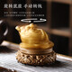 Xixi Taitai Golden Toad Tea Pet Decoration Boutique Color-changing Tea Set Accessories Tea Table Tea Tray Tea Ceremony Golden Cicada Lucky Tea Table Toad Rotation-Fujia Golden Toad Transformed into Gold