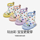 SEVEN ONLY OLINE Rainbow Bean Transparent Children's Rain Shoes Girls Cute Waterproof Glue Shoes Cartoon Shark Baby Rain Boots Women Small Egg Yolk 15 0 Inner Length 15cm Feet Length 14/about 2-3 years old