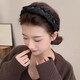 Mengkeduo Bailu same style high skull headband women's headband high-end rhinestone temperament face wash headband black wide-brimmed headband women's black rhinestone headband