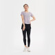 Mantenga las leggings transpirables de secado rápido para mujeres para mujeres que corren moda falsa de dos piezas de dos piezas 12588 clásico negro m