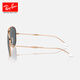 雷朋（RayBan）太阳镜飞行员系列男女款眼镜户外墨镜0RB3825礼物七夕礼物 9202R5金色镜框蓝色镜片 尺寸62