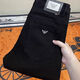 
FALAMONE Armani Jeans Men's High-end Pants High-end Slim Black Stretch Legs Washed 2025 versatile new DT6624 Black 34 34