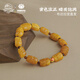 Potala Palace Beeswax Pixiu Blood Amber Bracelet 925 Silver Seed Character Rosary Beads Wenwanpan Men and Women's Snake Year of the Zodiac Bracelet Beeswax Pixiu Carved Bracelet