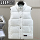 Jeep Spirit2025 Winter Fashion Streifen Baumwollweste neue Herbst und Winter Baumwollweste verdickte warme Weste Jacke HF 838 Schwarz L