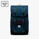 Herschel Canadian Hexing Classic Series Little America Backpack Pendler Computer Rucksack Sky Blue/Classic Black/Quick Yellow 30L [installiert mit 16-Zoll-Computer]
