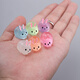 Mini adornos de decoración de la oficina adornos de conejo luminoso de escritorio de escritorio de cristal brillante juego de muñecas de animales luminosos conejo de oreja luminosa 10 colores mixtos
