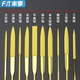 Fengji diamond file titanium-plated assorted file alloy small metal jade grinding tool set fastener titanium-plated 3*140 flat single