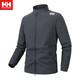 Helly Hansen (HH) Sports Jacket Men's Autumn New Cycling Clothing Casual Running Jacket Stand Collar Waterproof Windproof Jacket Outdoor Top Men Gray 2XL