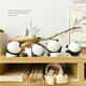 Bezaubernde Katzen-Desktop-Ornamente für Büro Mädchen Geburtstag Geschenke für Mädchen High-End-Gefühle für Freundin praktische kulturelle und kreative Geschenke für Panda Rolling Ornamente Set von vier + exquisiten Geschenkboxen