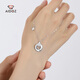 Aido Diamond pt950 platinum necklace for women, fashionable platinum infinite hope ring set chain for girlfriend, weight 5.2-5.4 grams, length 42+3cm