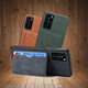 Le nouveau support de carte de YouPeng Magic6 Huawei P40Pro Mobile Phone Case avec sac de carte P60 PILLE DE CARDE P30 CARTE MATE60 CASE DE COURTURE + SLOT CARD P70PRO PEUT IND CARD RETRO BROWN BROWN CARD INSERT CASE peut tenir la carte Huawei Mate 40