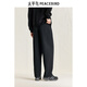 PEACEBIRD Men's Casual Pants Loose Sports Winter Pants BBGME422L Black Second Batch 31