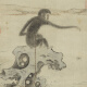 Yuan Qian elige la imagen feliz del año del mono y la pintura del zodiaco Marqués Scroll Literoati Réplica Pintura antigua Pintura colgante Yuan Li Zhi Bamboo y Stone Picture 12809 30x70 cm (Pintura de pulverización) Enmarcado