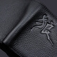 Sieben Wolf Herren Brieftasche echtes Leder kurzer Brieftasche Mode Wolfsbrief Echtes Kuhlattenhorizontaler junger Leute reines Leder -Ticket -Clip -Brieftasche weiche Leder Schwarz