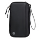 fancyfree portable multi-functional document storage bag hanging neck multi-card slot ticket holder small passport bag overseas travel boarding bag black