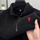 Kangourou (Daishu) Half-Zipper Plus Velvet Sweater épaissis pour les hommes en hiver T-shirt Paul décontracté chaud