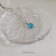 Luoyihai natural aquamarine necklace 925 silver original design clavicle chain pendant niche temperament natural aquamarine + 45cm silver chain