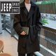 Jeep Spirit Korean Black Mid-Longing Windbreaker veste pour garçons avec des remorques sur-genou