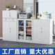 TMJD MISS glass door iron file cabinet with lock office storage low cabinet pure white 760 high glass door low cabinet 1.4mm