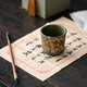 SUSHI CERAMICS raw purple sand green clay plum blossom cup Chen Ruiling's work master cup tea cup Kung Fu cup companion gift box