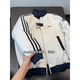She Manlai three-stripe cotton jacket men's winter college style jacket cotton clothespins thickened baseball uniform cotton-padded jacket men navy blue XL