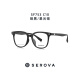 Slova Lunes Frame Baulu Même style Light et Fashionable Round Cadre peuvent être équipés d'une lentille Lumière anti-Blue Myopie SF753 C36 Gris foncé [SEULE SEULE FRAMPLE]