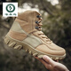 Woodpecker Large Size Martin Boots Men's Shoes Breathable Tactical Boots Outdoor Hiking Wear-resistant Training Combat Boots High Top Boots Black 42