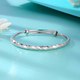 Yuan Shengfu's new PT950 push-pull twill meteor platinum bracelet, genuine women's platinum adjustable bracelet, 24.81 grams