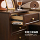 Genji Wood Language Solid Wood Bedside Table Home Simple Medieval Bedside Table American Retro Bedroom Drawer Storage Cabinet Poplar 0.48 Meter Bedside Table