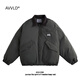 AVVLD美式底特律工装棉服男冬季加厚保暖宽松潮流百搭翻领棉衣外套男 灰绿色 2XL
