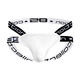 Confidential delivery, men's self-pleasure underwear, breathable and sexy U-convex erotic double underwear, men's briefs, passionate nightclub, gay men use for male masturbation, low-waisted open file, no need to take off, white, men's underwear, tight-fitting cotton butt-lifting thong, size XXL