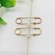 Ouyin 18K gold small pin brooch brooch accessories gold rose gold paper clip pearl pendant multi-functional diy accessories small K yellow (natural color) 1 piece