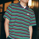 
Nike (NIKE) short-sleeved POLO shirt men's 2025 summer new striped sportswear casual lapel T-shirt business half-sleeved top FN3897-410 blue and green stripes 2XL