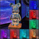 Halodon (Halodn) Valentinstag Geschenk Bunt leuchtend gewalttätiger Bärenlampe Ornament Girl's Birthday Girlfriend 520 Paar Geschenk romantischer Bär [Farbbox Verpackung, farbenfrohes Dimmen]
