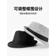 SOMUBAY middle-aged and elderly father's hat autumn and winter grandpa and old man high-end spring and autumn hat British retro short-brimmed gentleman's hat three-piece set-four seasons black hat + scarf + gloves M (56-58cm)