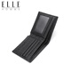 Elle Homme Herren Short Wallet, Top-Layer-Hirschhaut-Mehrzweck-Ticketclip, vertikale Brieftasche, 0720 Geburtstagsgeschenk