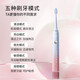 FLYCO electric toothbrush for adults, portable for boyfriend and girlfriend, couple, wedding, birthday, Valentine's Day, New Year's party gift, soft-bristled brush head, intelligent, fully automatic sonic vibration, wireless charging, romantic powder, with 4 brush heads, free storage rack