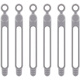 Jaens Cable de cable multifunción Cable de cable Cable Agumentación de cable Convenio Silicona Strap Cable Strap Cable Cable de acabado Hebilla Gris [10 piezas]