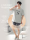 Pajamas Men Summer Cotton 2025 Nuevo pantalones cortos de manga corta Summer de alta gama al aire libre Traje de ropa para el hogar Hde9930 L