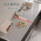 Four Seasons Muge Kitchen Shelves Cabinets Dinner Storage Cabinets Cupboards Microwave Ovens Floor-standing Storage Cabinets Complete Collection of Utensils Thickened Slate [Gray 3 Layers 100*40*80]