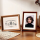Wooden photo frame for table setting, photo mounting, 6-inch, 7-inch, and 8-inch high-end calligraphy picture frame, wall-mounted birthday gift frame, walnut color, beveled edge, 6 inches (10.2*15.3cm), can be placed horizontally or vertically