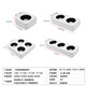 Renjuyi custom built-in ultra-thin gem lamp home living room four-head spotlight anti-glare main lamp square double-head bean gland lamp single-head white and black 12W9898 low 3000K warm light Laifude power supply