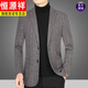 Hengyuanxiang wool wool suit jacket for men 2025 new middle-aged men's casual casual daddy casual suit versatile new product gray 180/XL